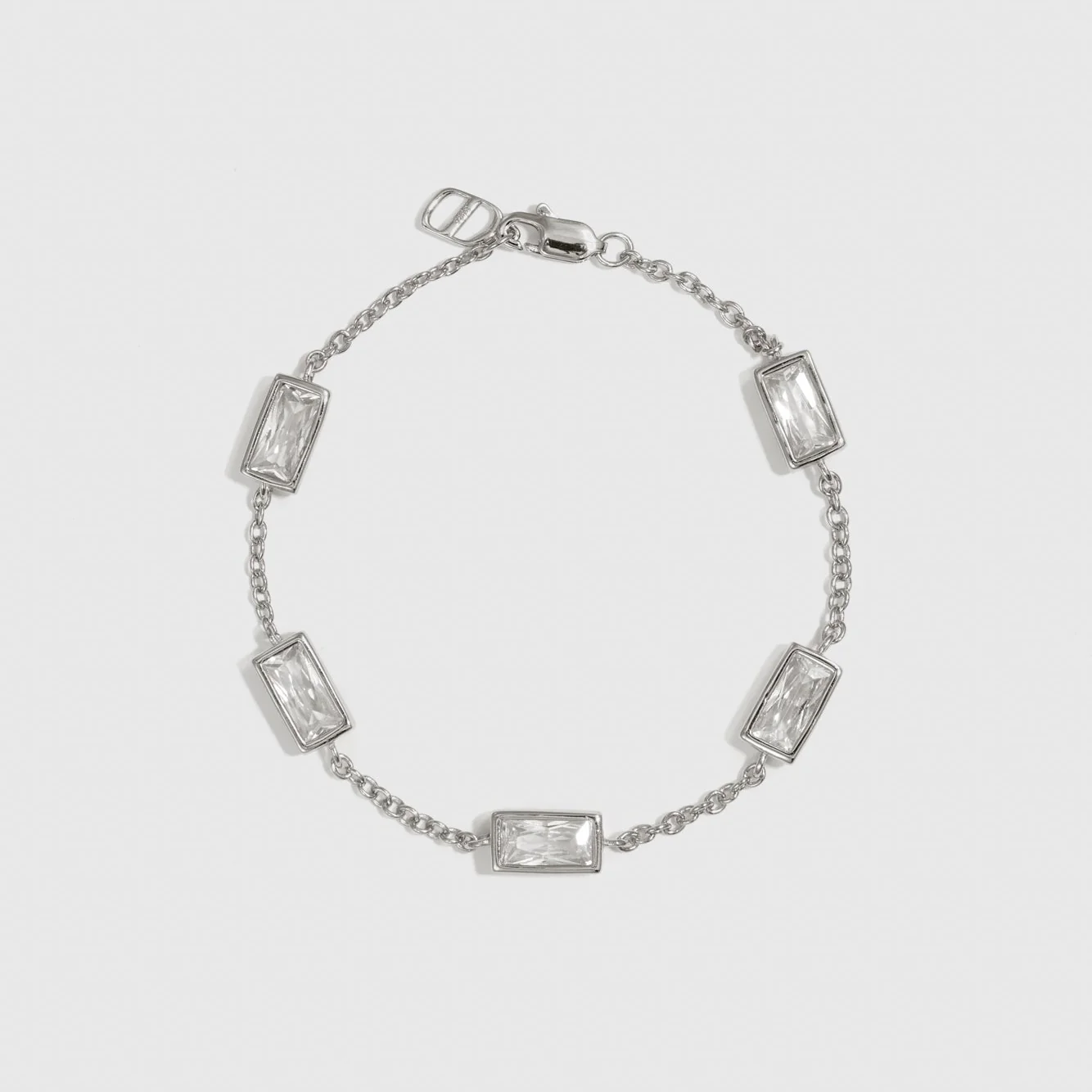 Baguette-Cut Multi Bezel Bracelet