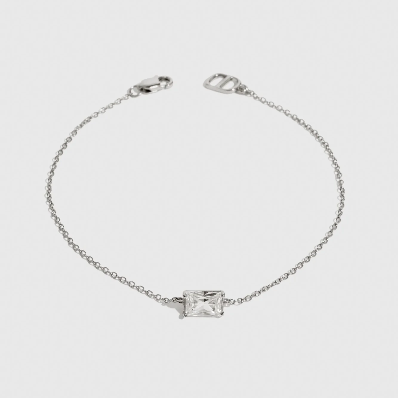 Baguette-Cut Solitaire Bracelet