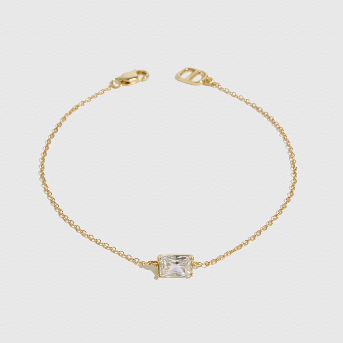 Baguette-Cut Solitaire Bracelet