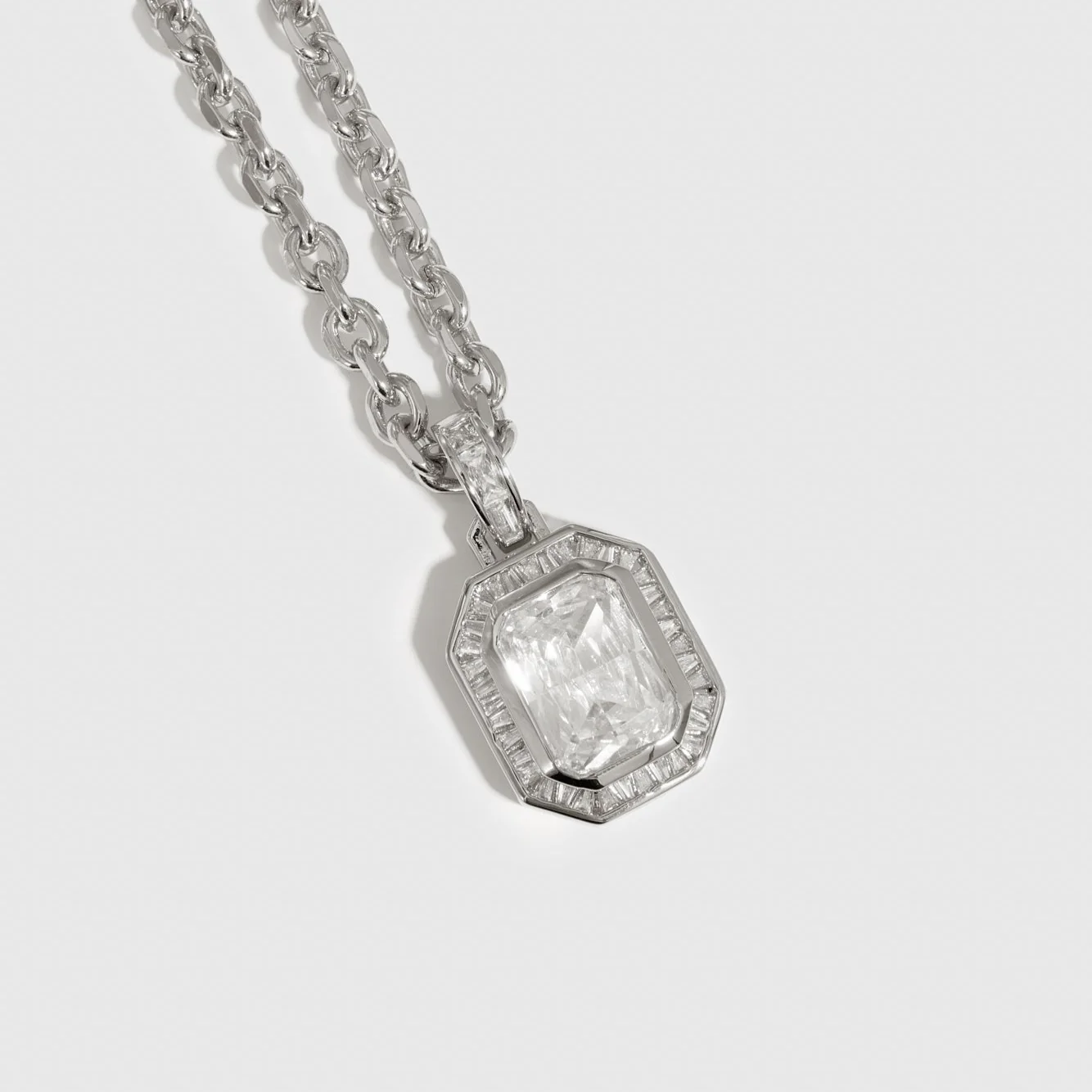 Baguette Pavé Pendant - Image 3