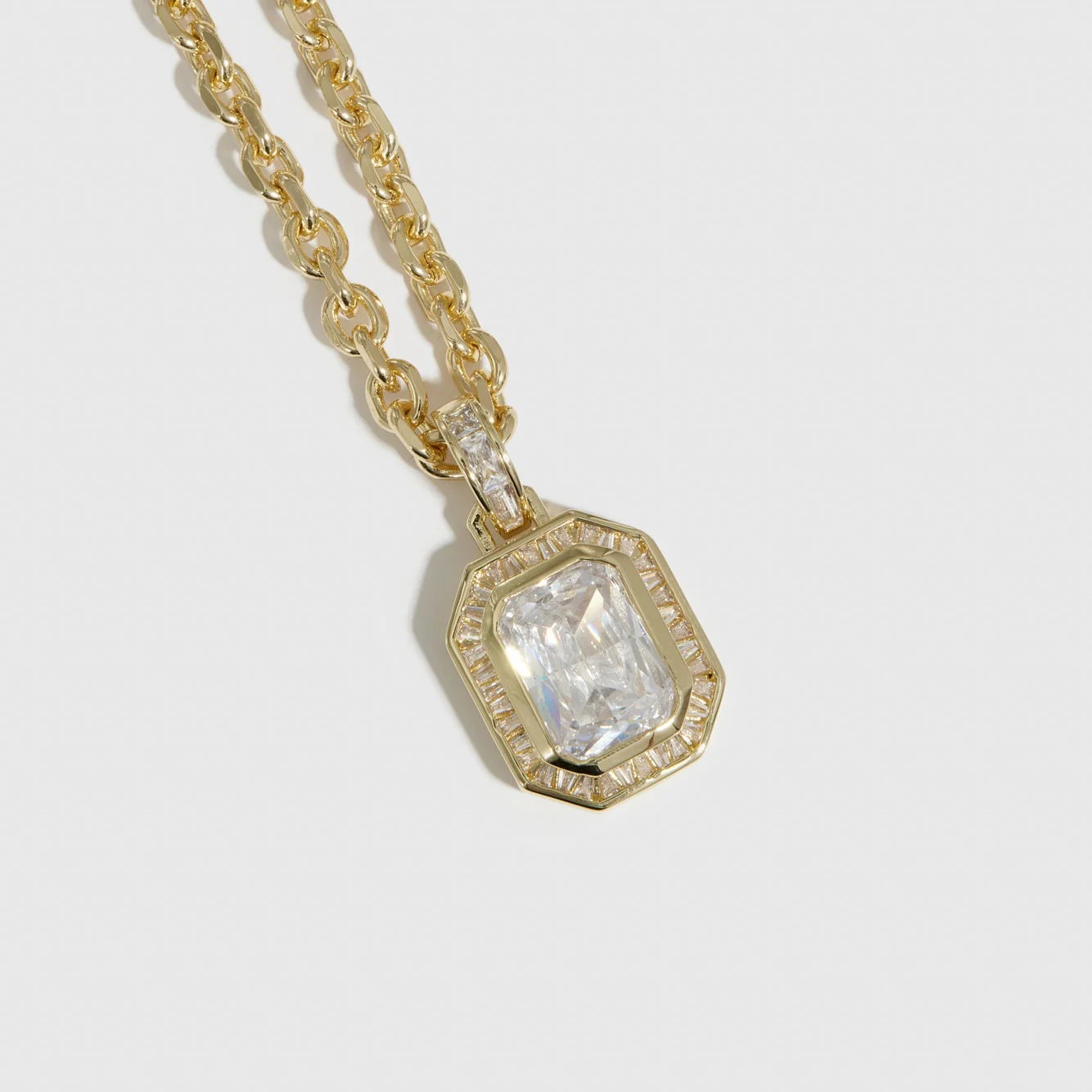 Baguette Pavé Pendant - Image 3