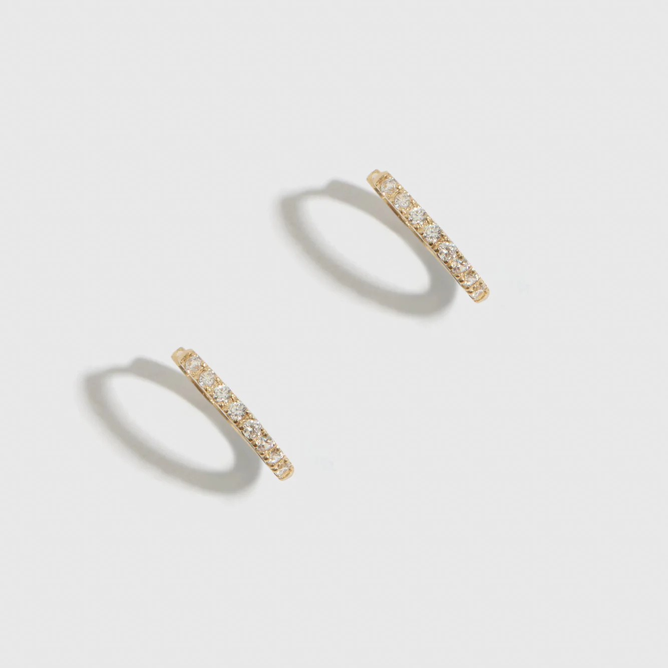 Classic Huggie Pavé Hoops - Image 3