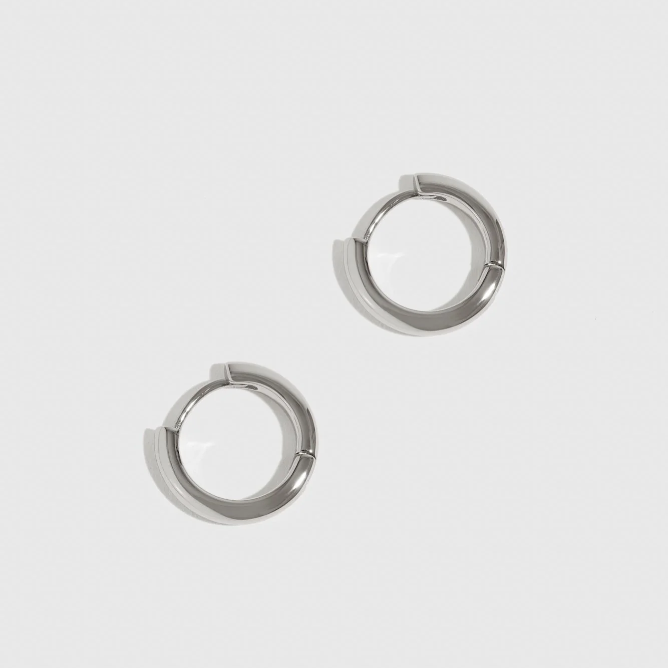 Classic Plain Huggie Earrings - Image 4