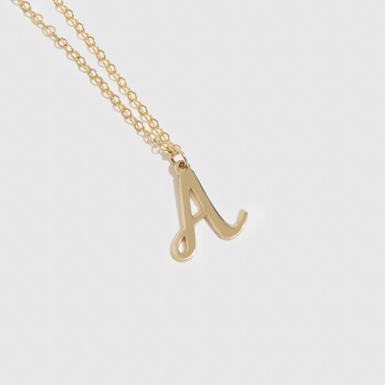 Cursive Font Letter Pendant Necklace - Image 5