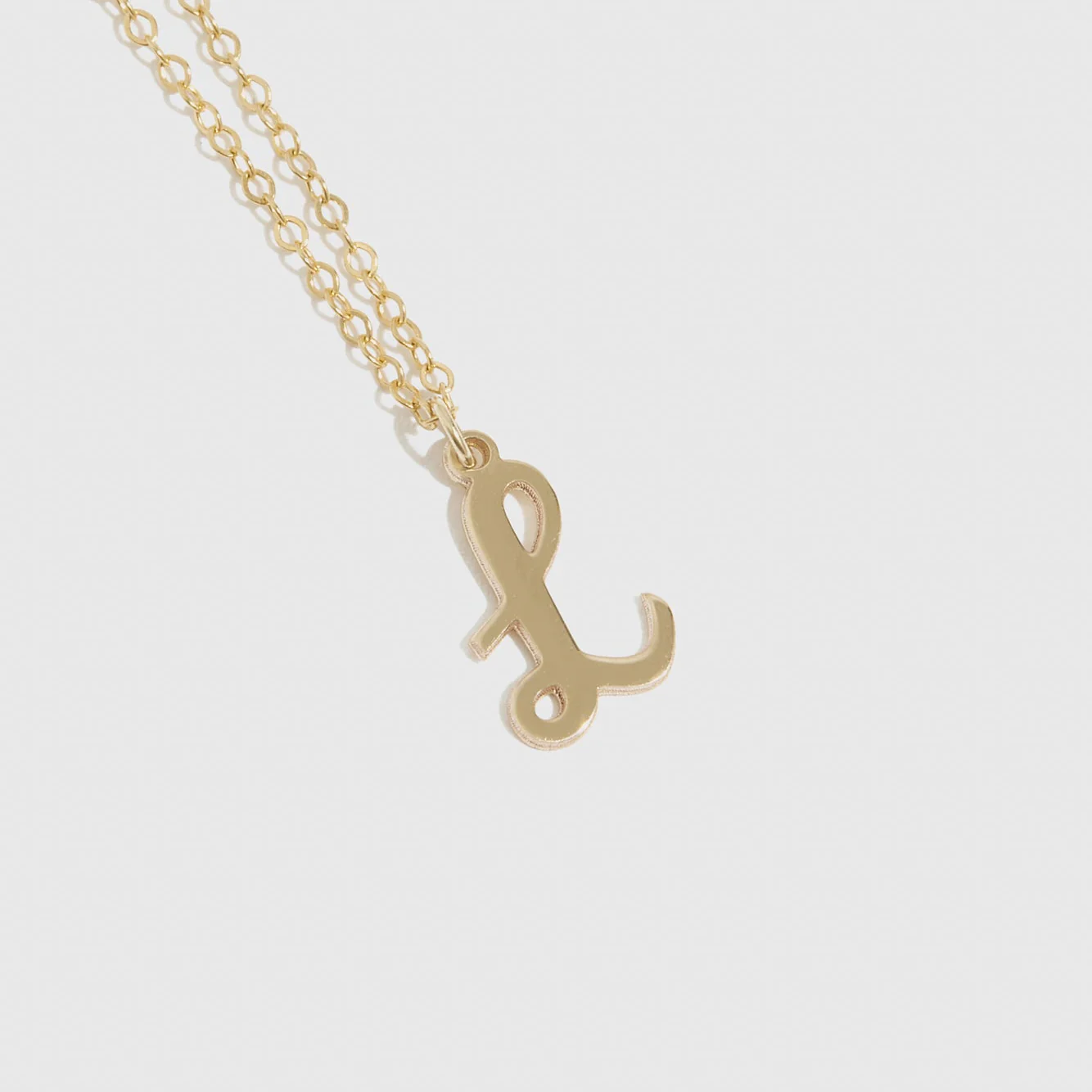 Cursive Font Letter Pendant Necklace - Image 9
