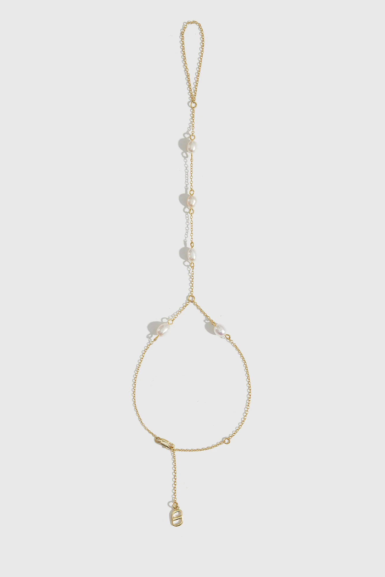 Dainty Freshwater Pearl Hand Chain - Image 3