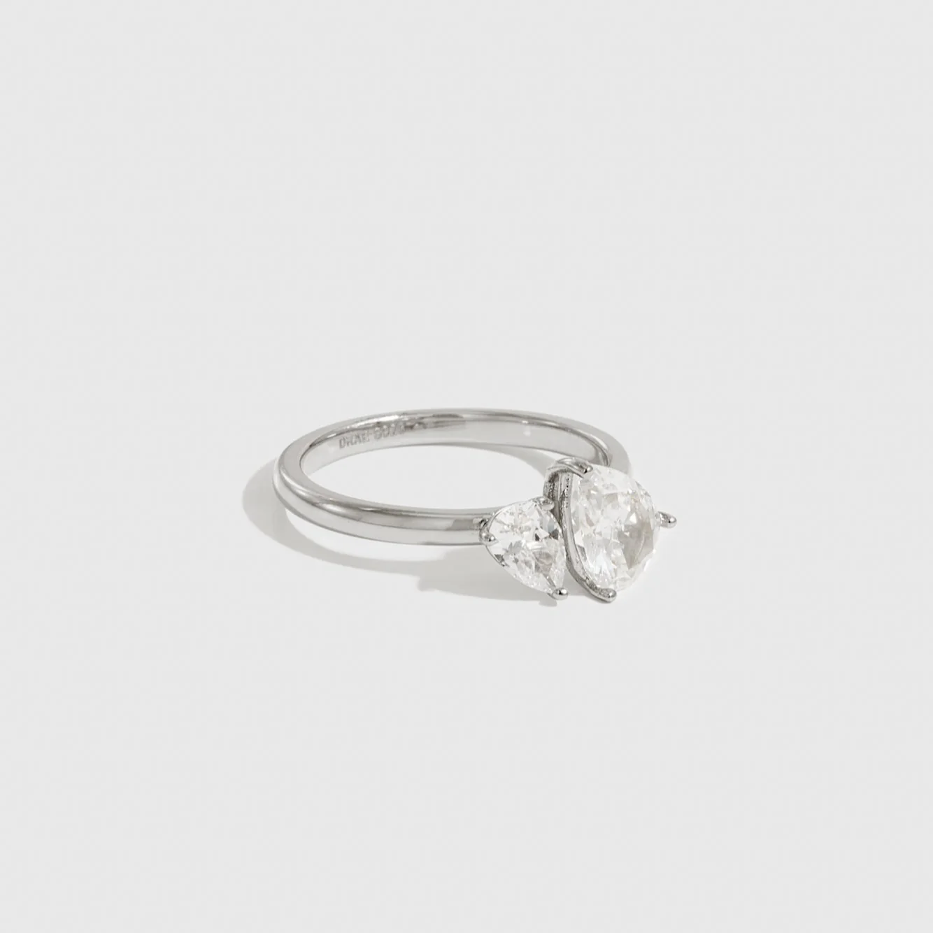 Double Teardrop-Cut CZ Ring - Image 3