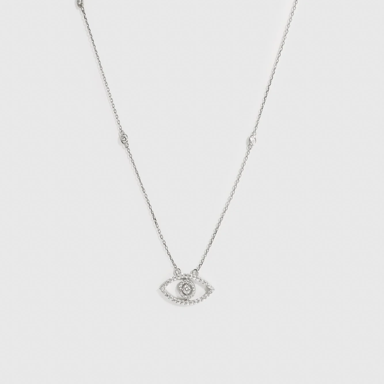Evil Eye Pavé Necklace