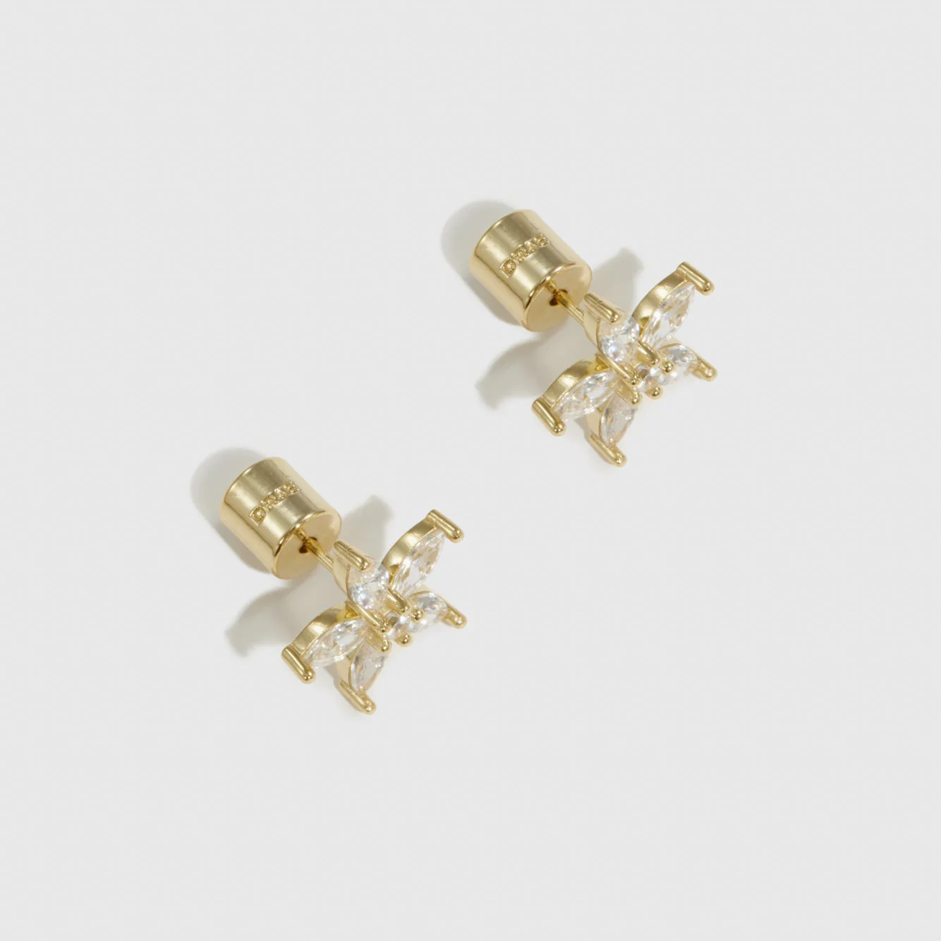 Flower Solitaire Stud Earrings - Image 5