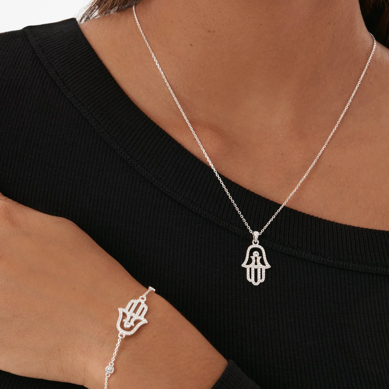 Hamsa Pavé Bracelet - Image 2
