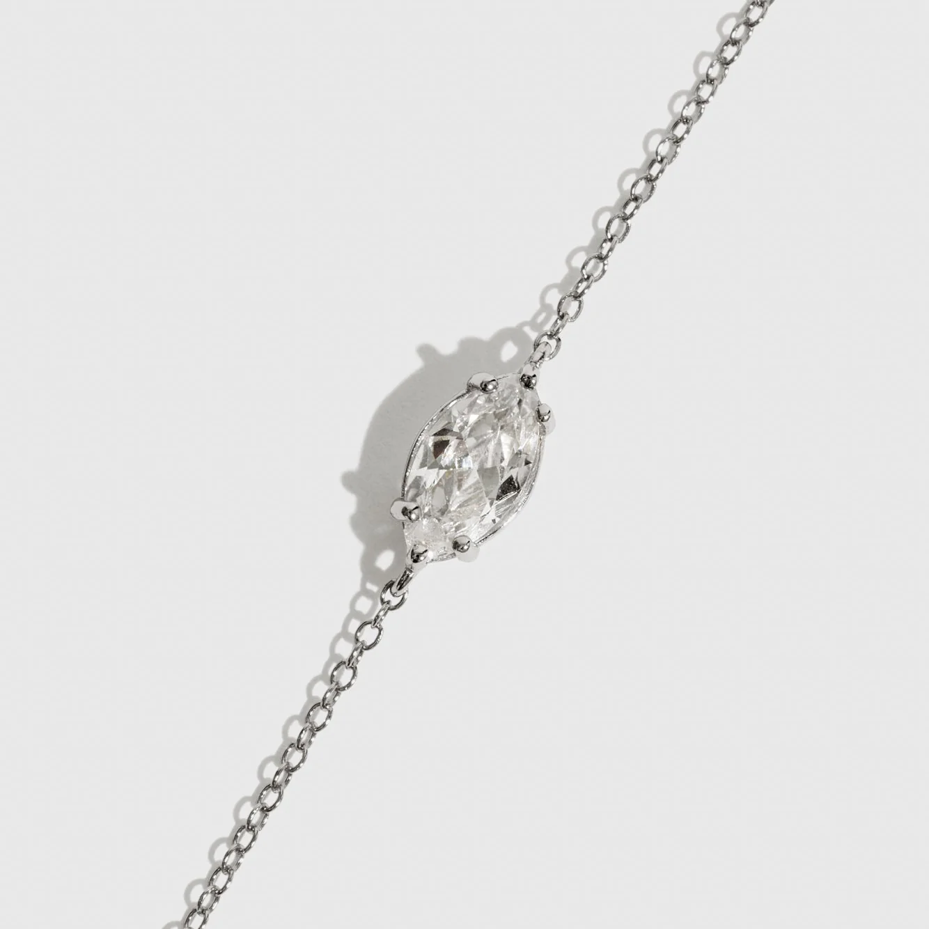 Marquise-Cut Solitaire Bracelet - Image 4