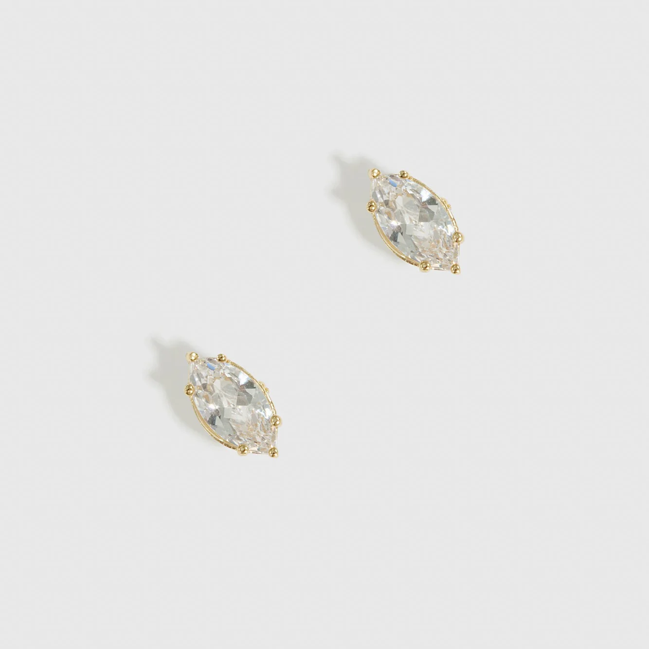 Marquise-Cut Solitaire Stud Earrings