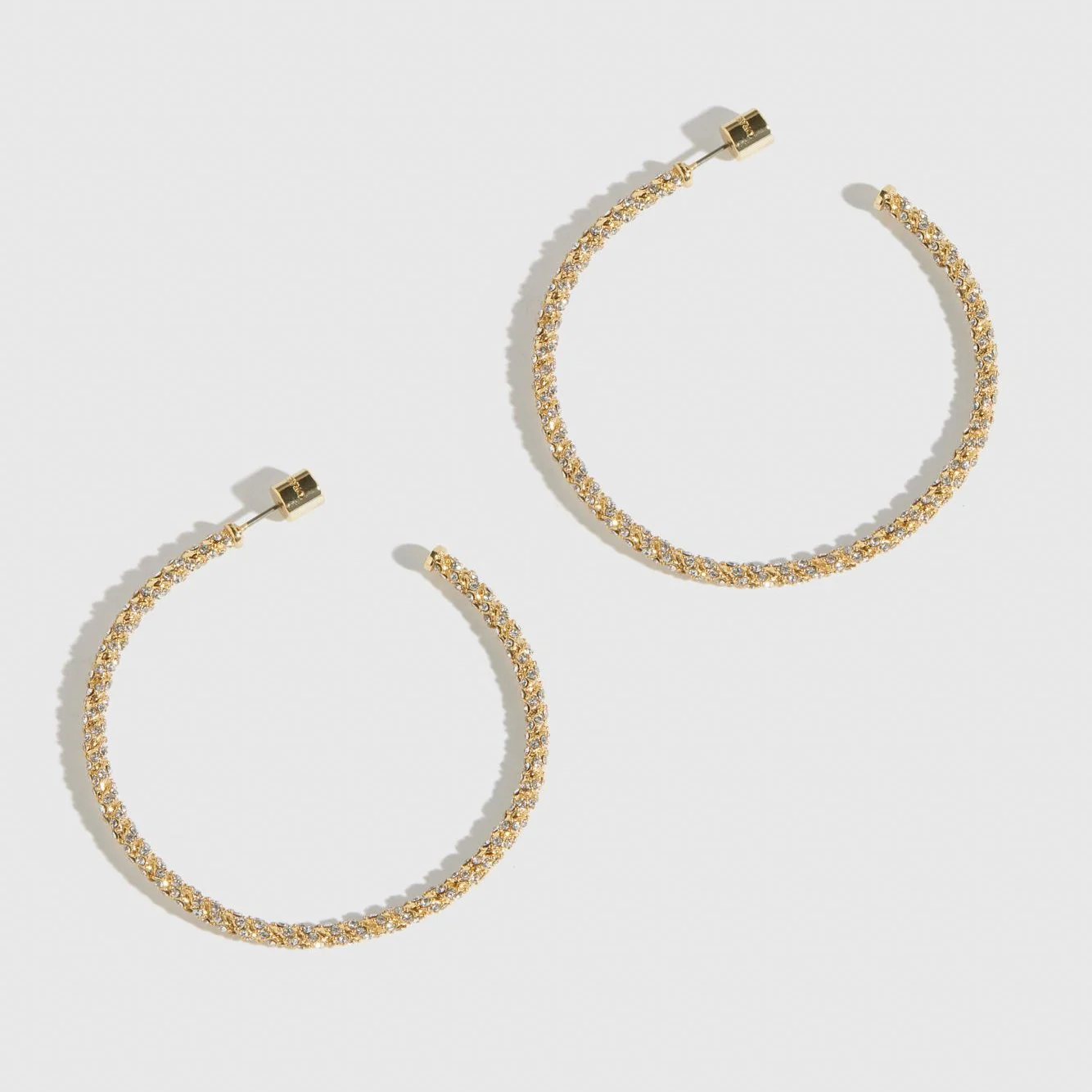Maxi Pavé Braided Hoops