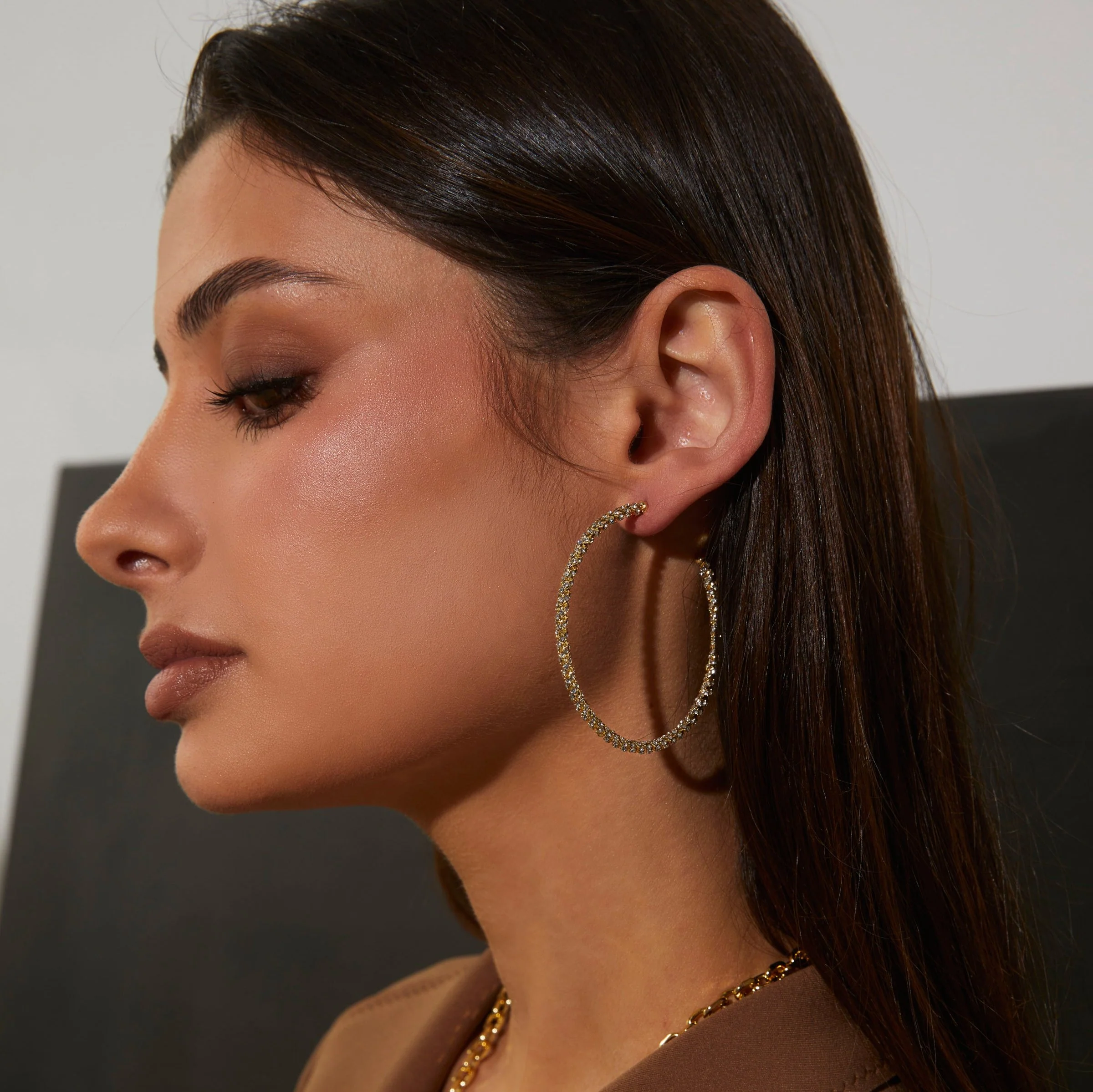 Maxi Pavé Braided Hoops - Image 2