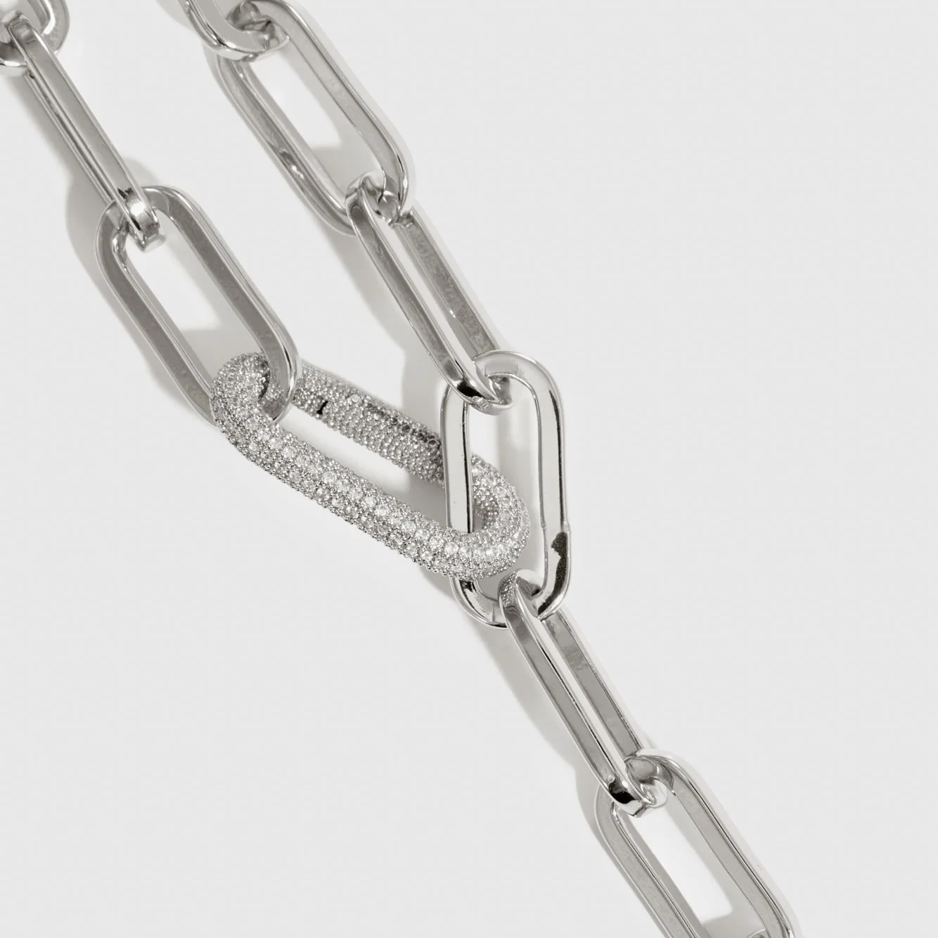 Maximalist Paper Clips Lariat Necklace - Image 3