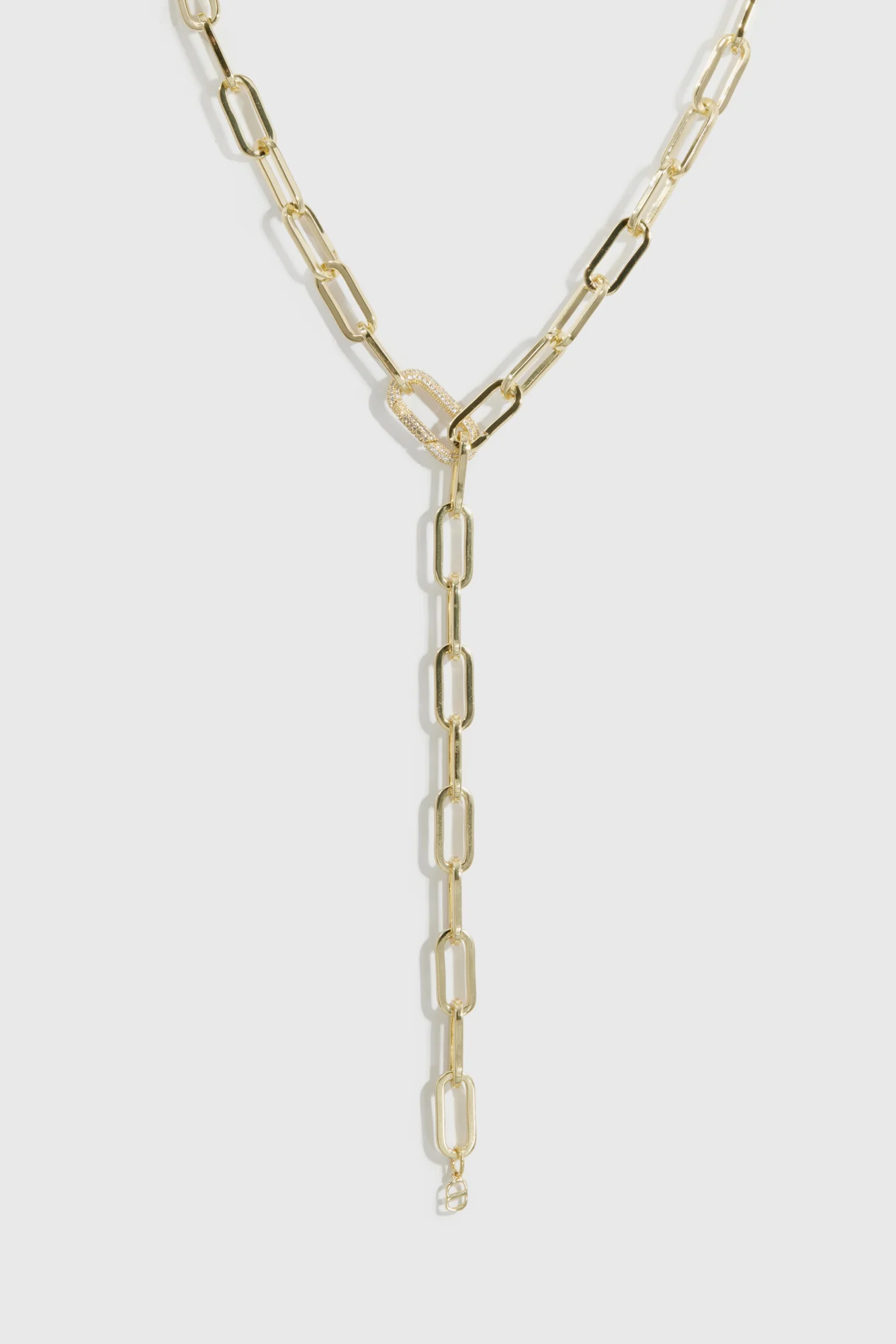 Maximalist Paper Clips Lariat Necklace - Image 4