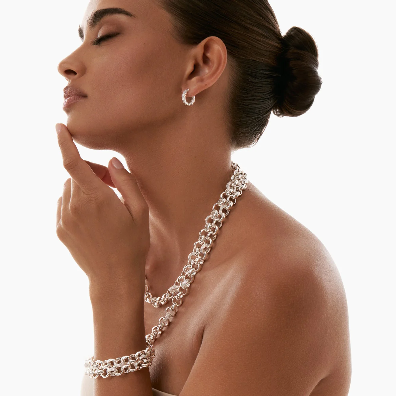 Maximalist Rolo Pavé Bracelet - Image 3