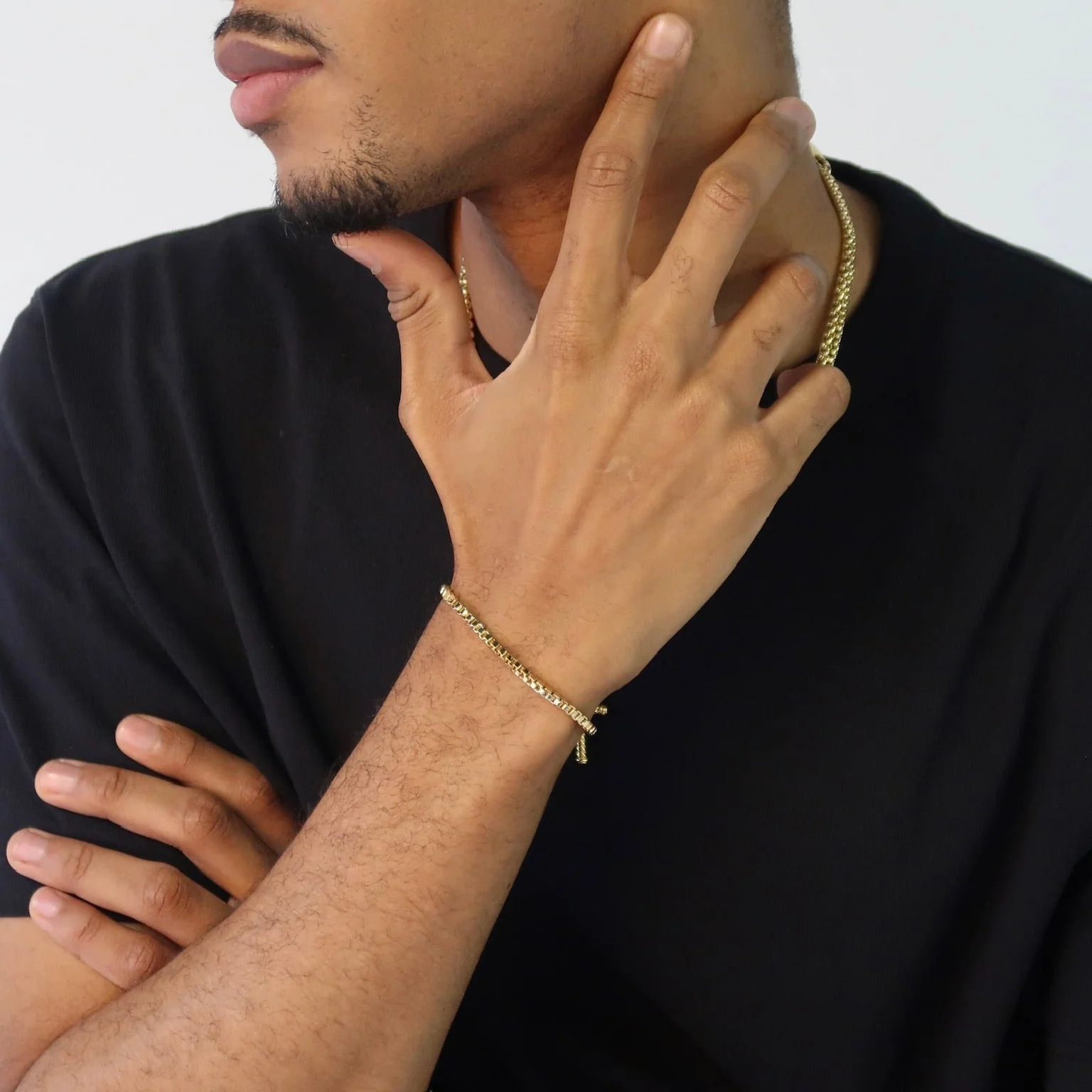 Men Box Chain Bracelet - Image 3