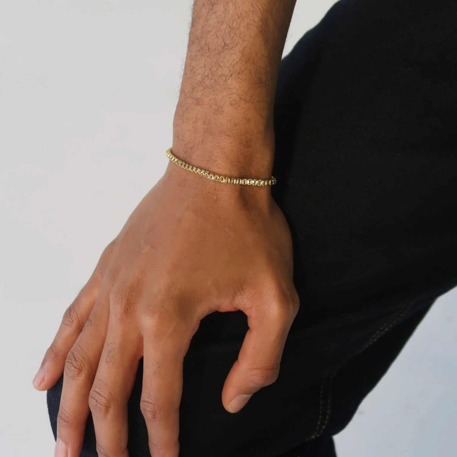 Men Box Chain Bracelet - Image 4