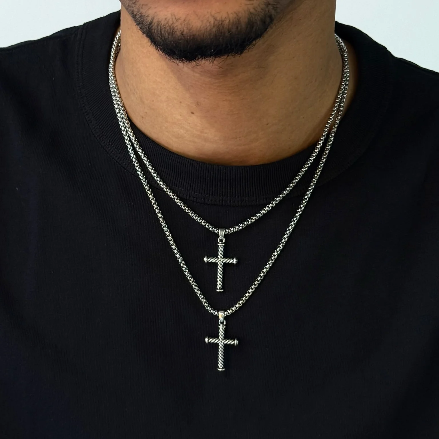 Men Cross Pendant Necklace - Image 2