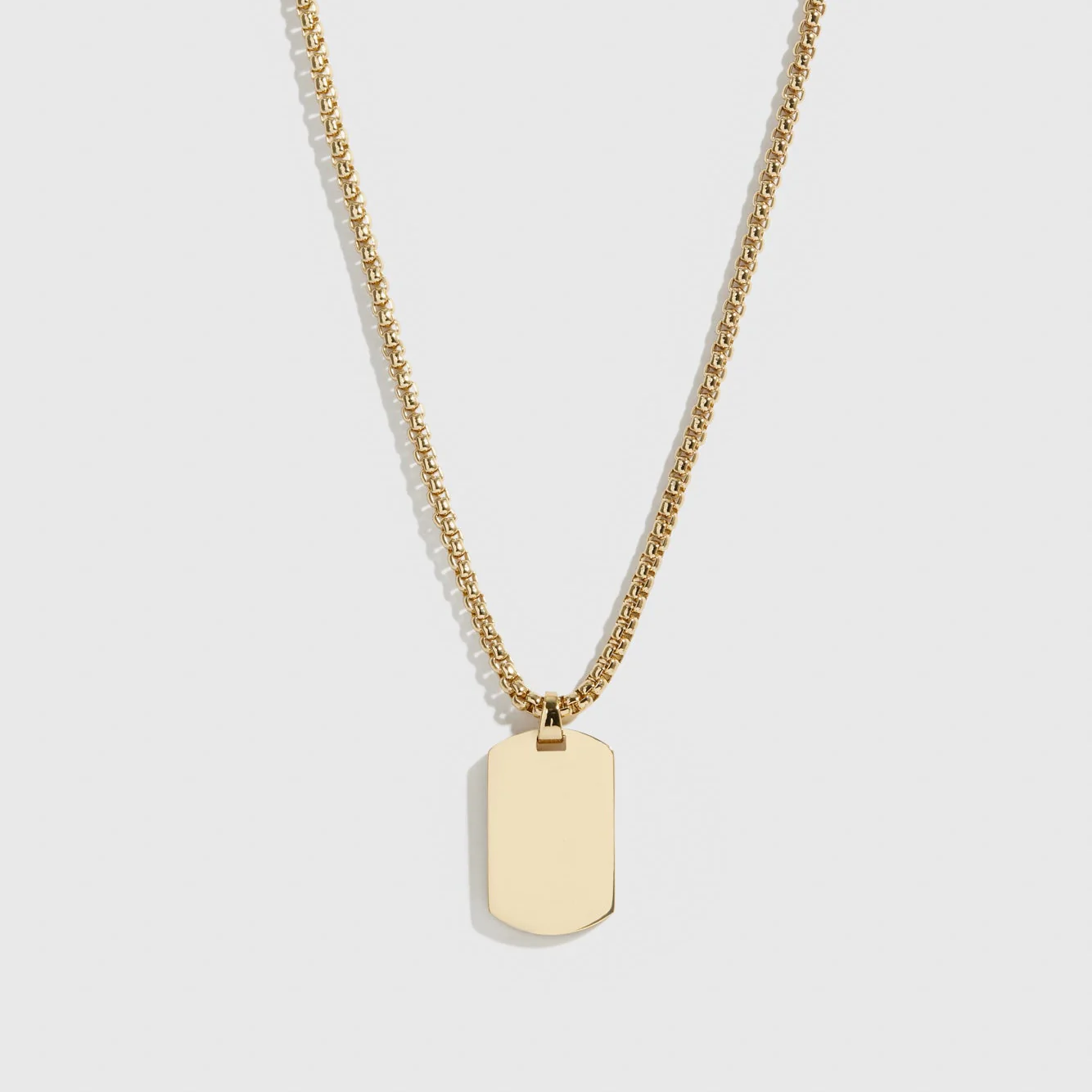 Men Dog Tag Pendant Necklace