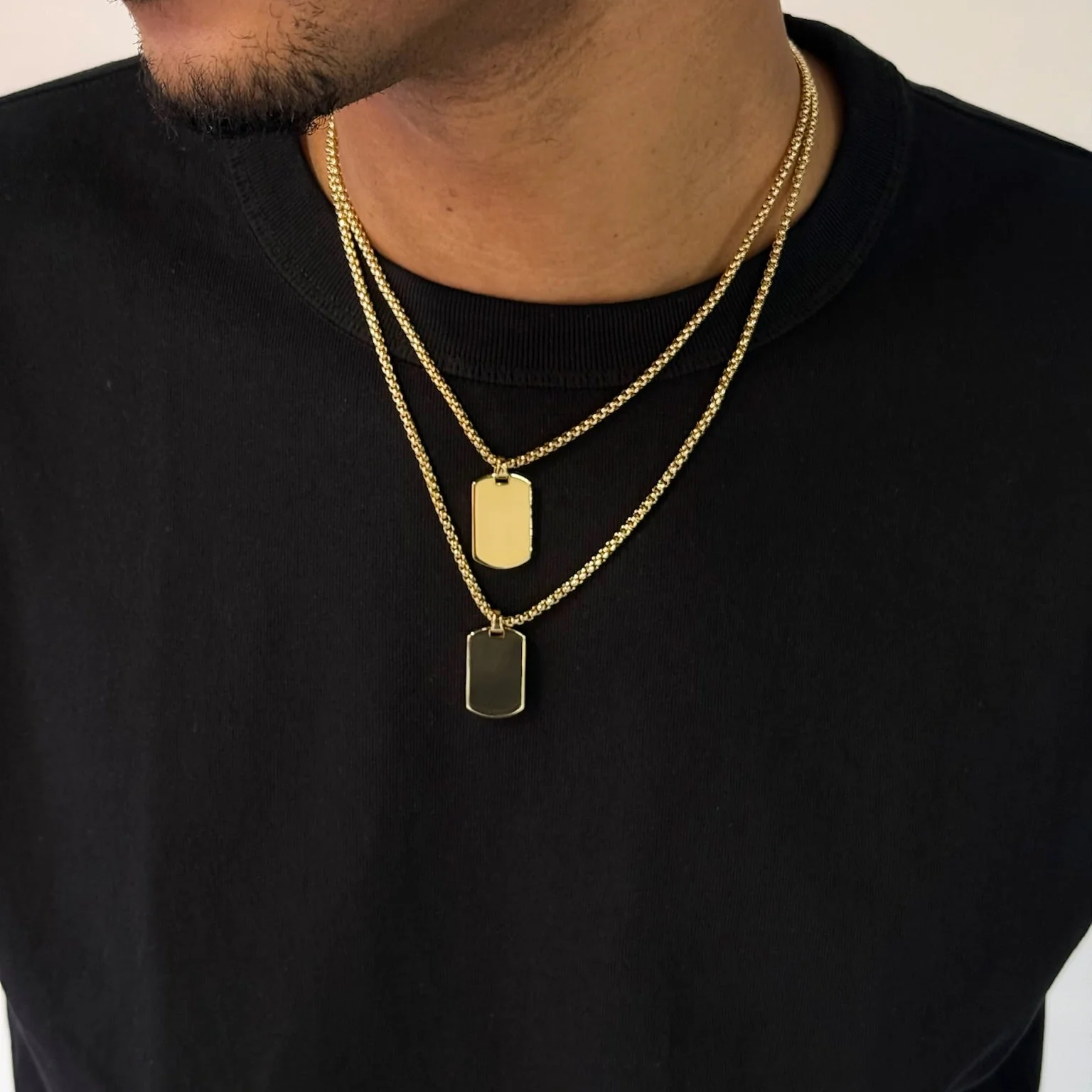 Men Dog Tag Pendant Necklace - Image 2