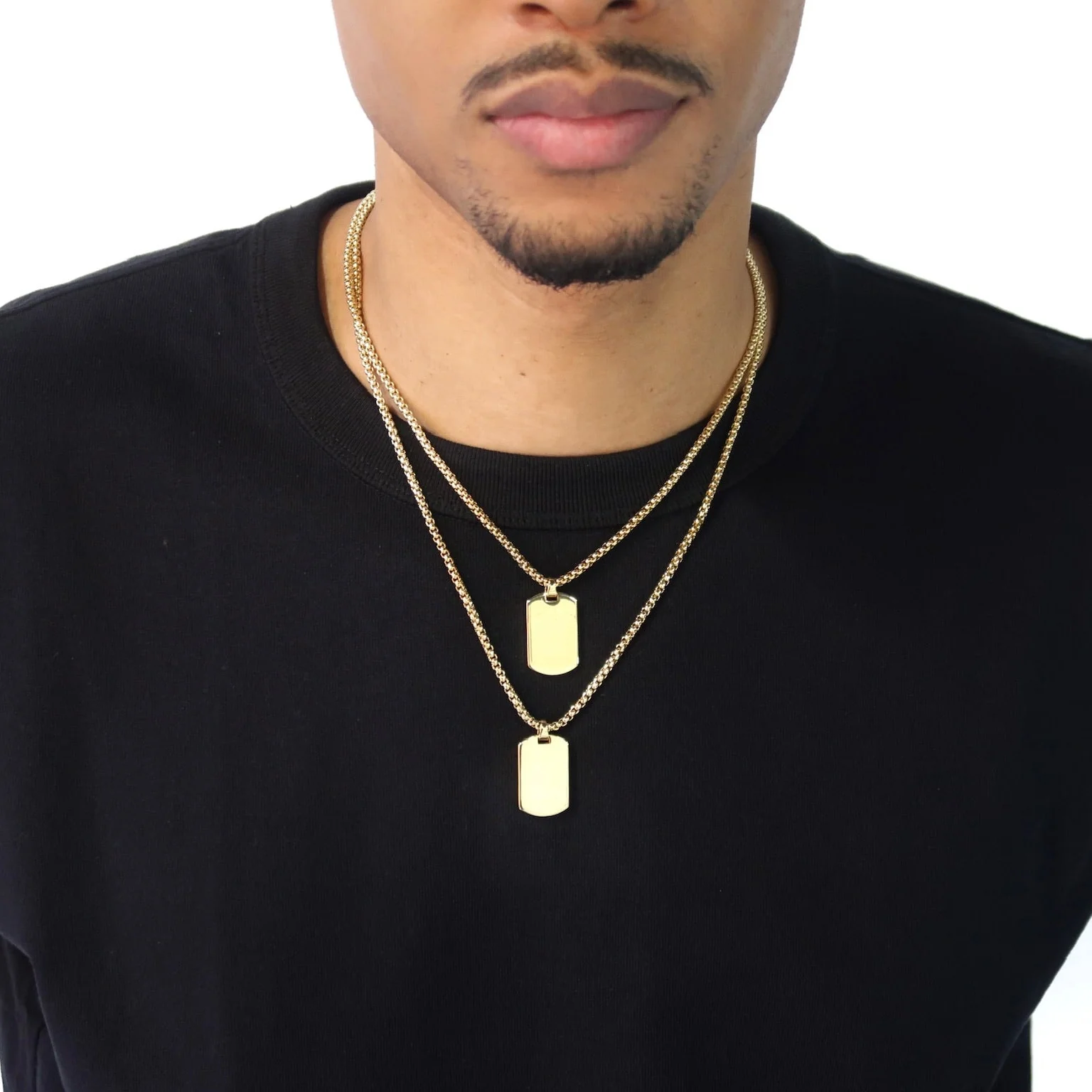 Men Dog Tag Pendant Necklace - Image 5