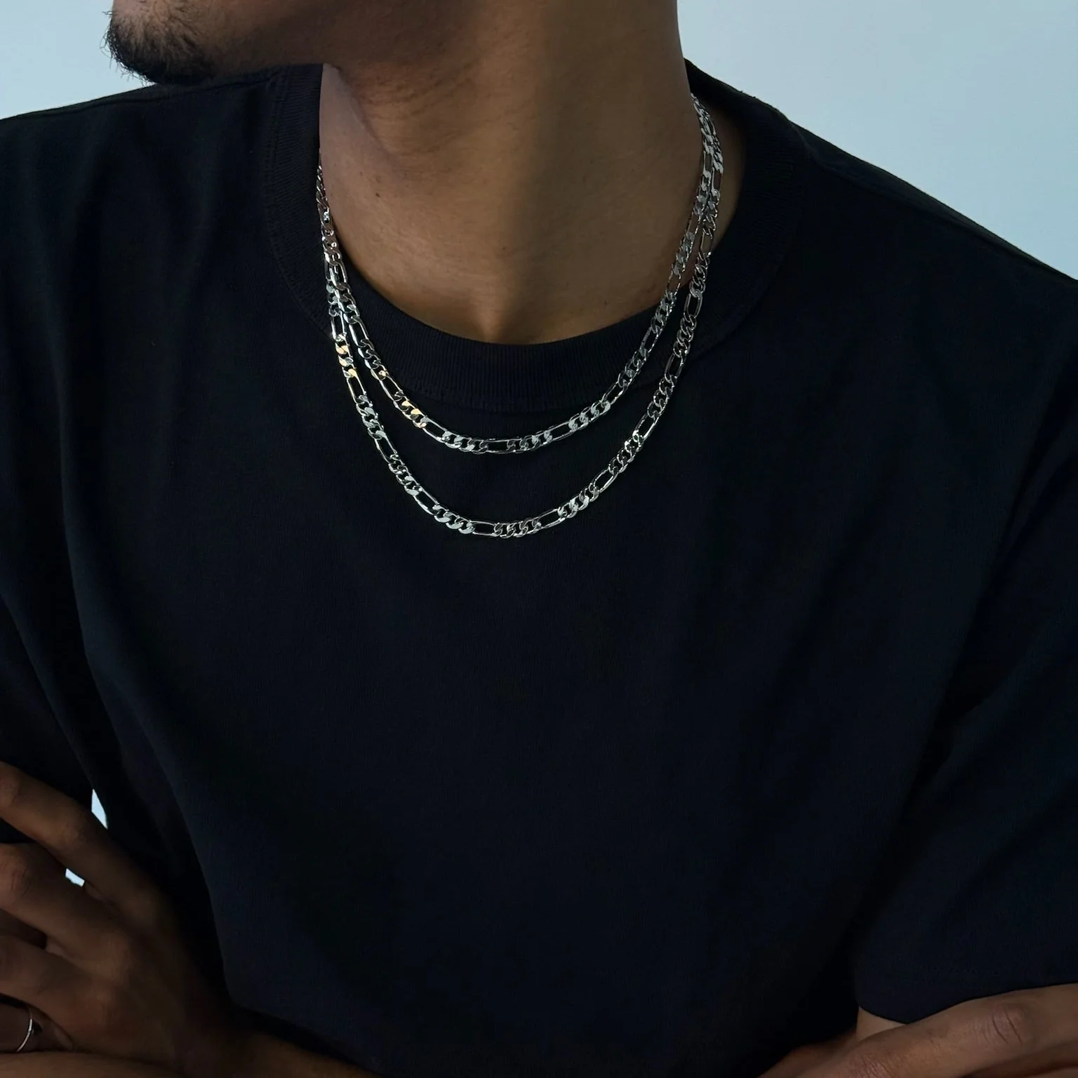 Men Figaro Chain Necklace - Image 2