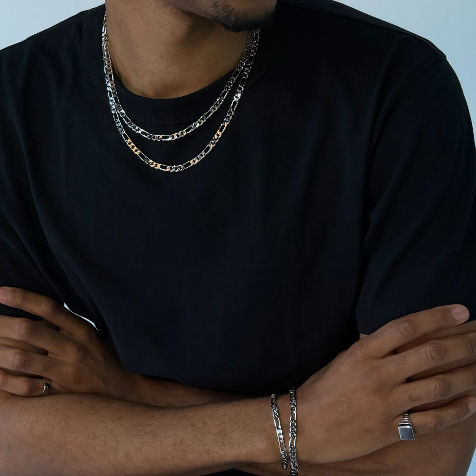 Men Figaro Chain Necklace - Image 4