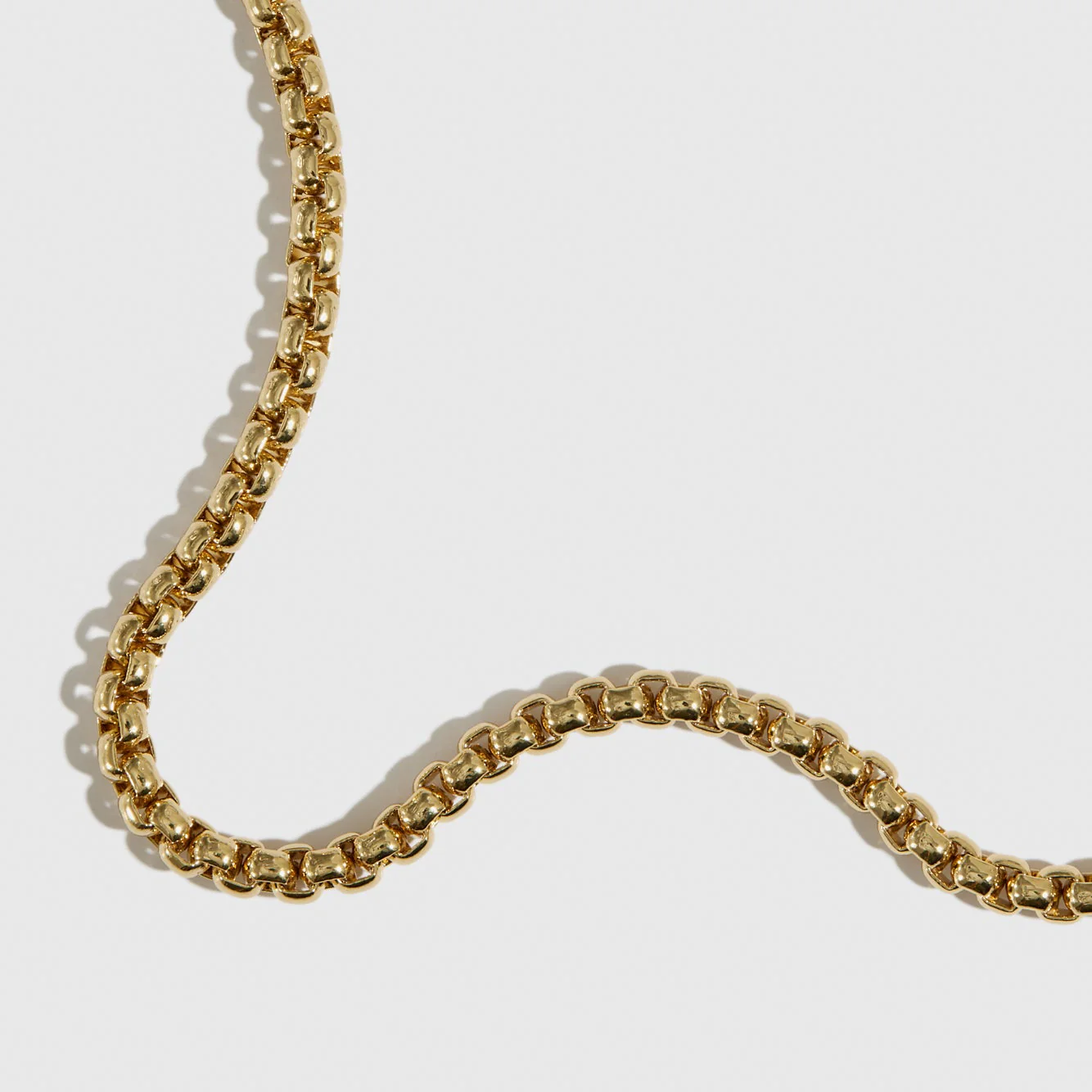 Men Round Box Chain Necklace - Image 3