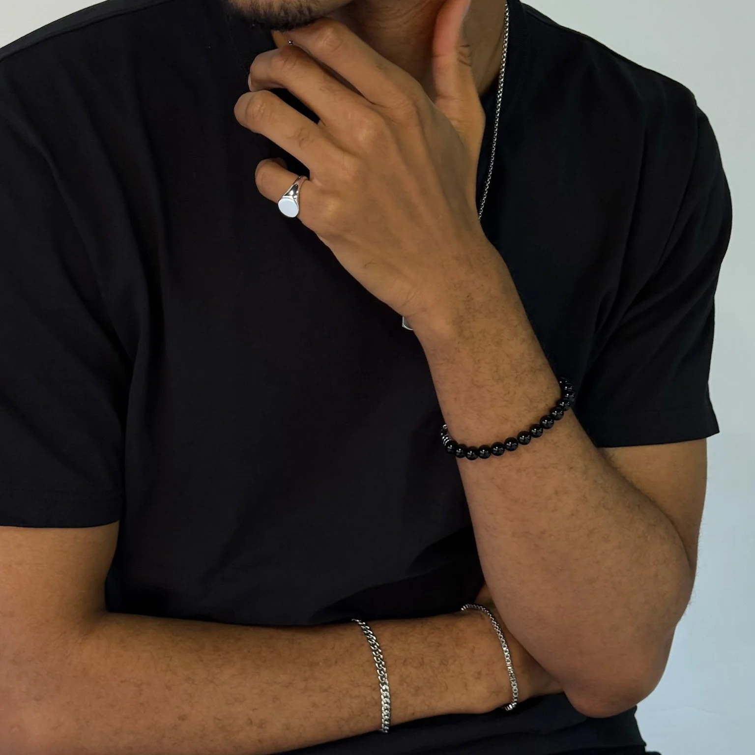 Men Square Signet Ring - Image 3