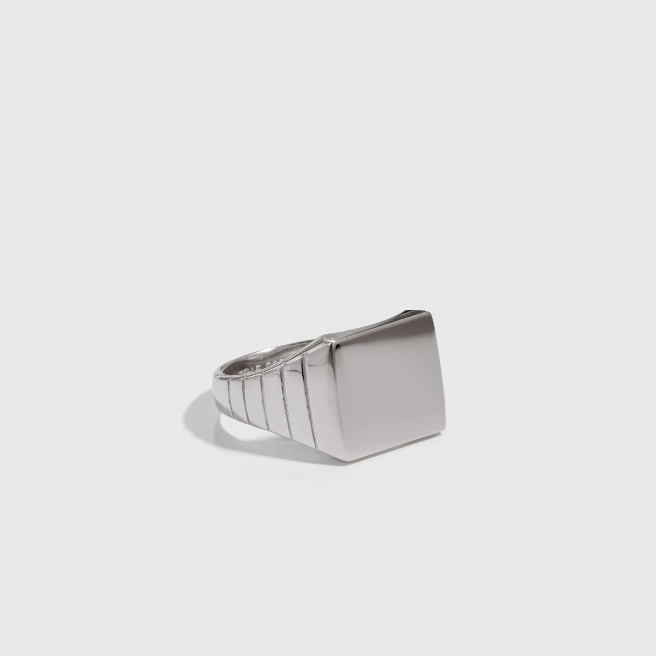 Men Square Signet Ring - Image 4