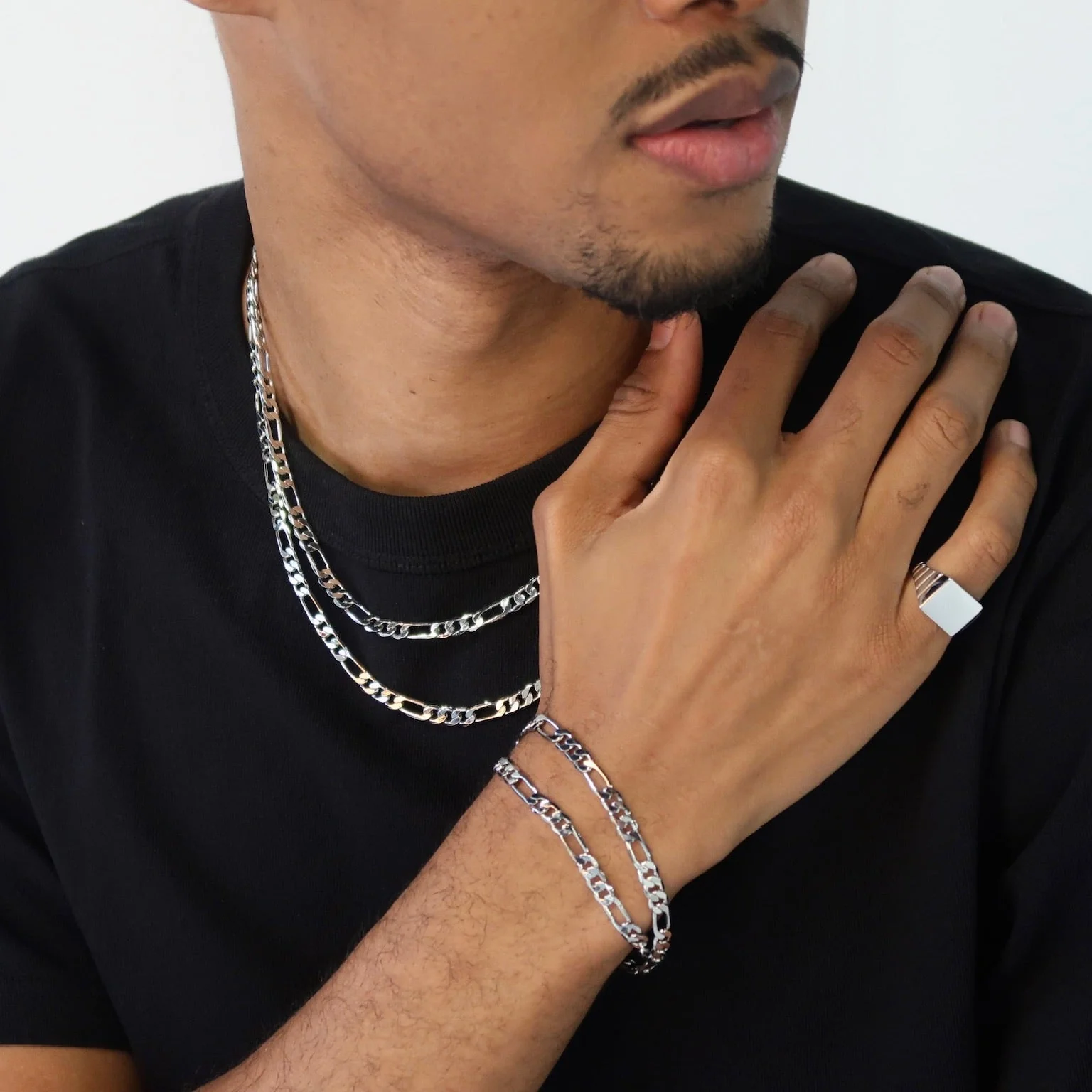Men Square Signet Ring - Image 2