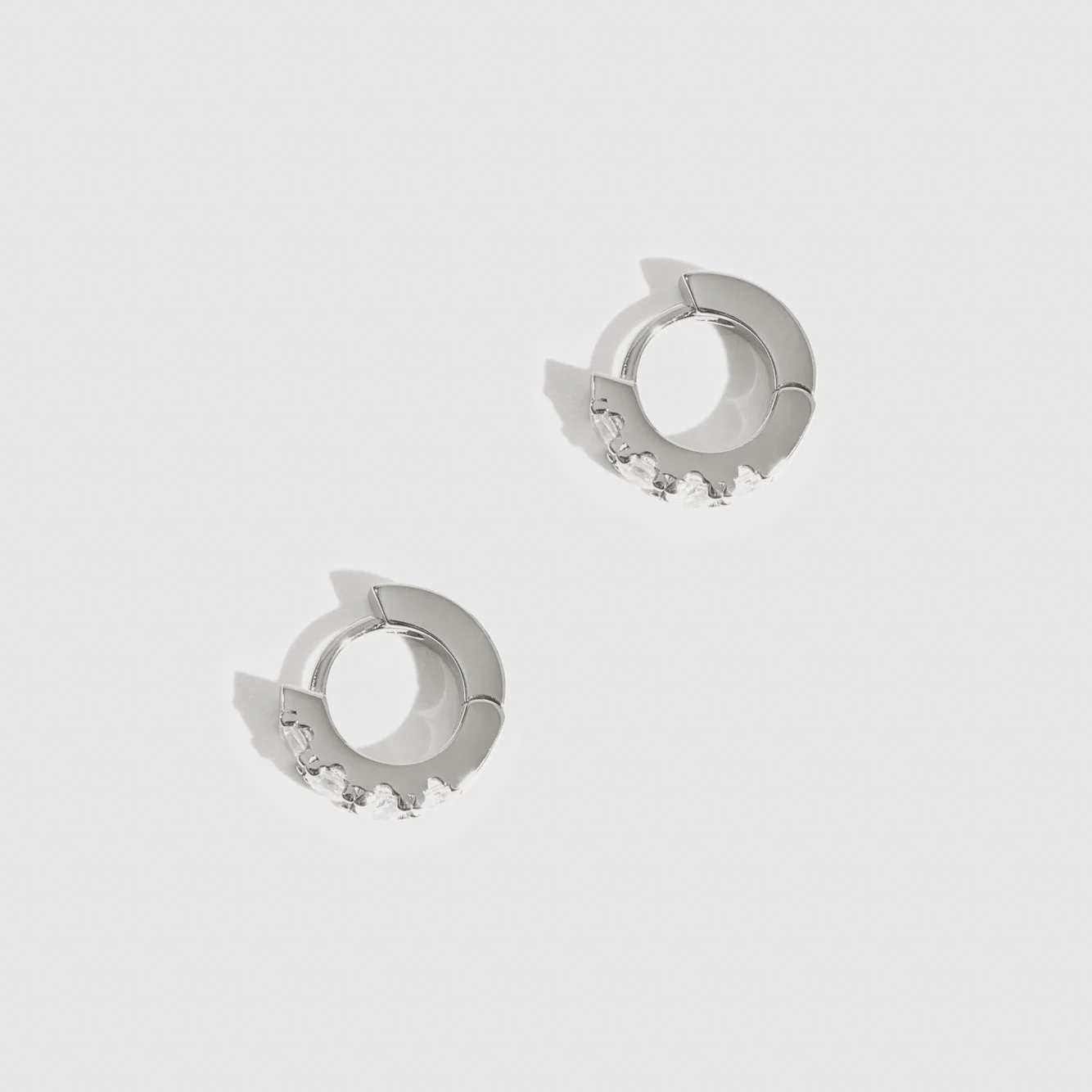 Mini Pavé Huggie Earrings - Image 5