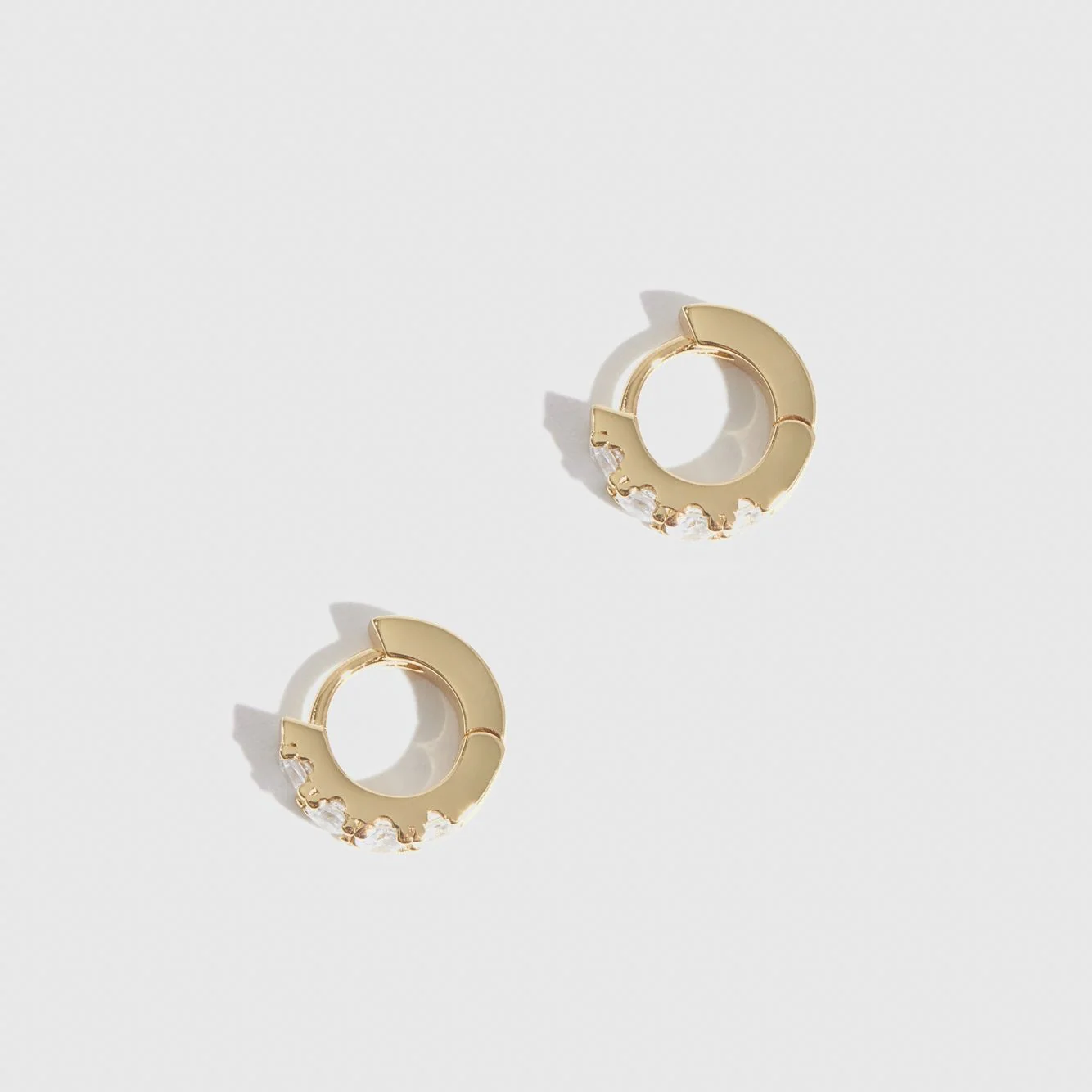 Mini Pavé Huggie Earrings - Image 6