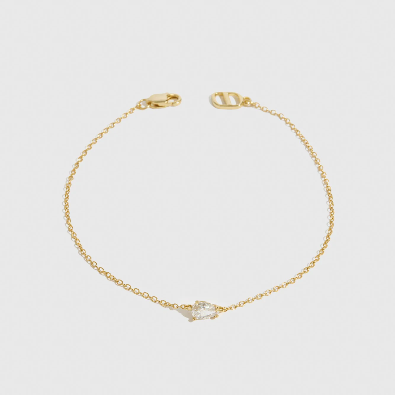 Mini Teardrop-Cut Solitaire Bracelet
