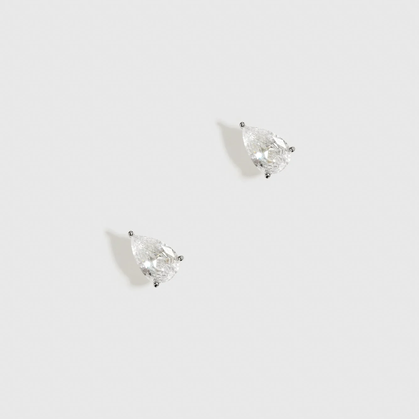 Mini Teardrop-Cut Solitaire Stud Earrings