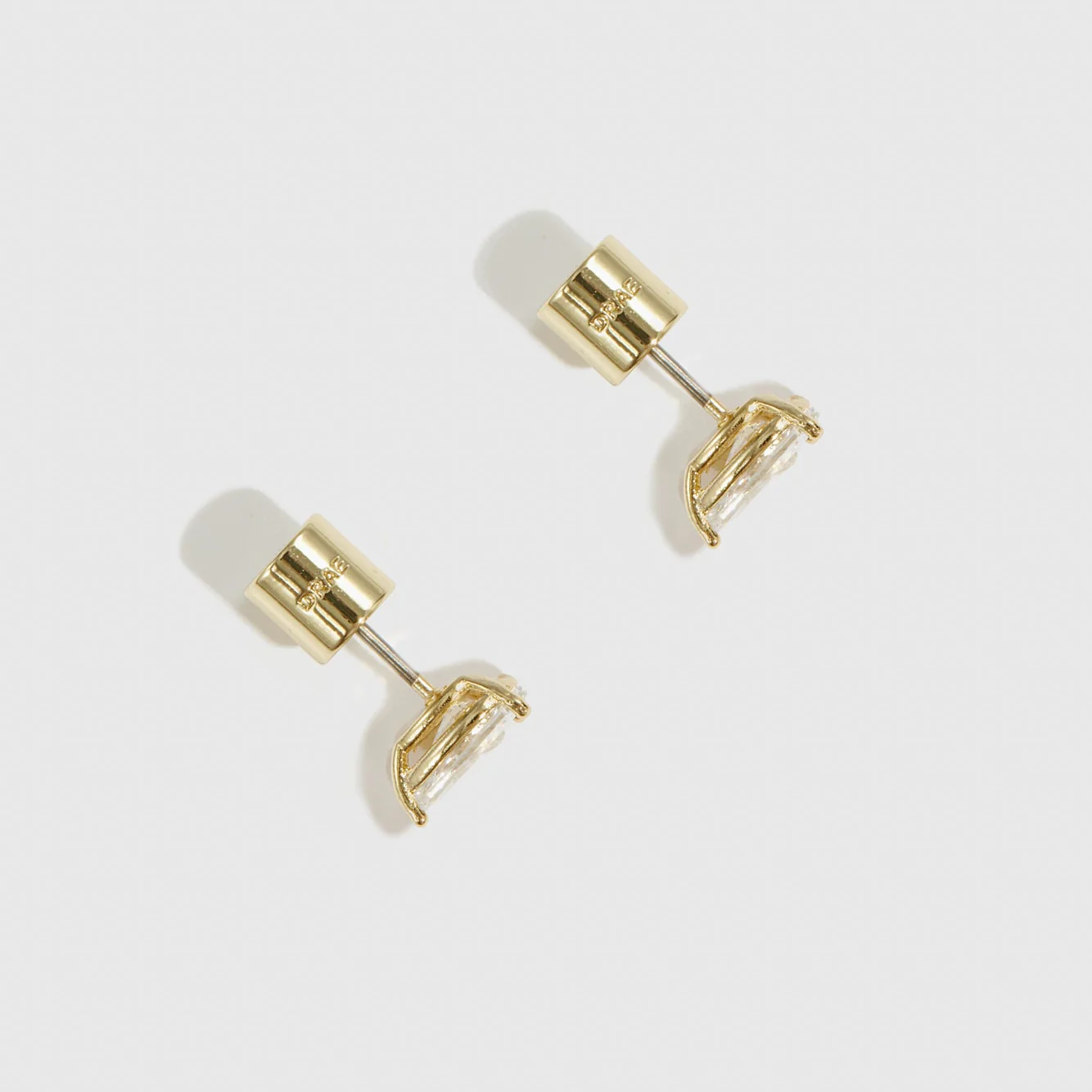 Mini Teardrop-Cut Solitaire Stud Earrings - Image 3