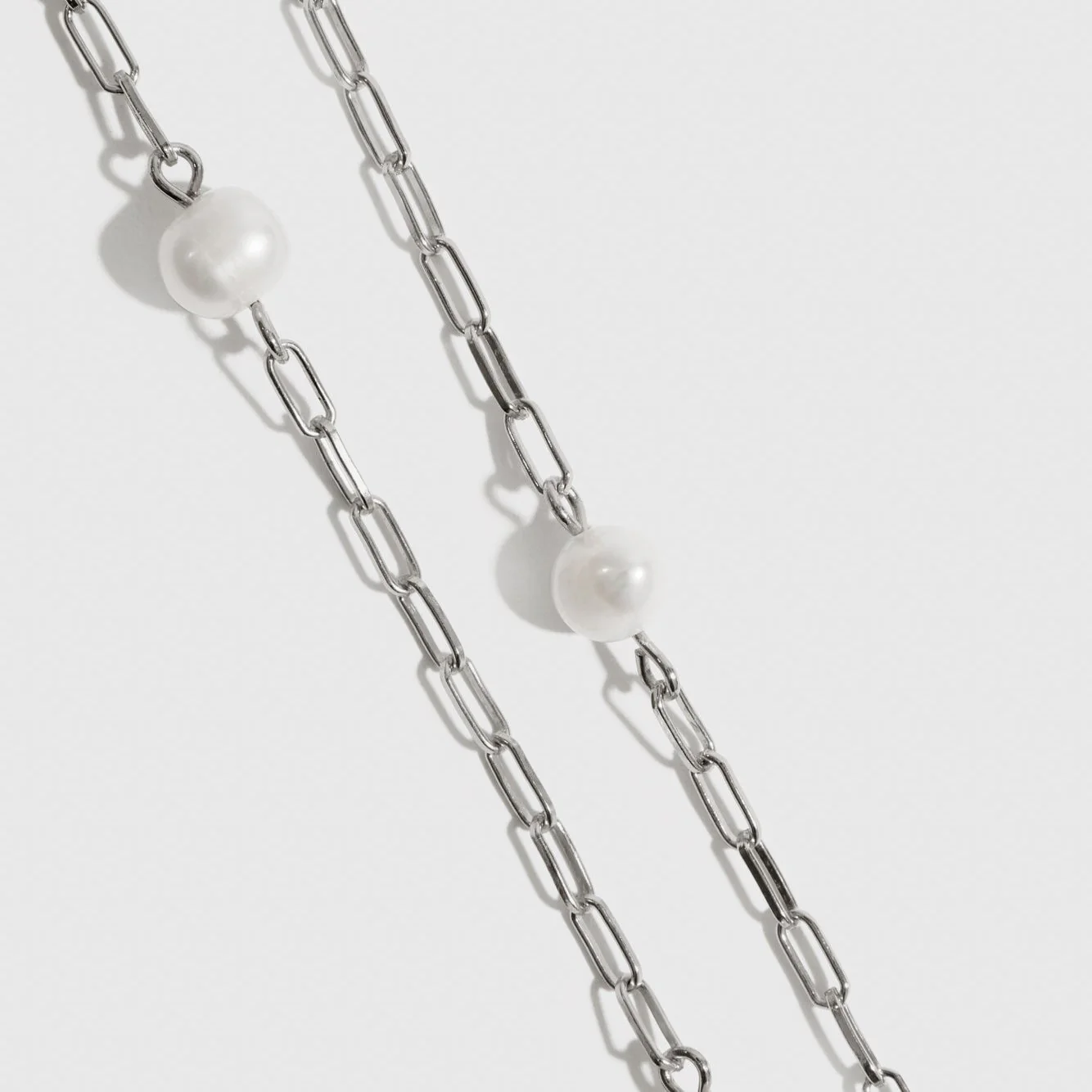 Multi Paperclips & Pearls Necklace - Image 4