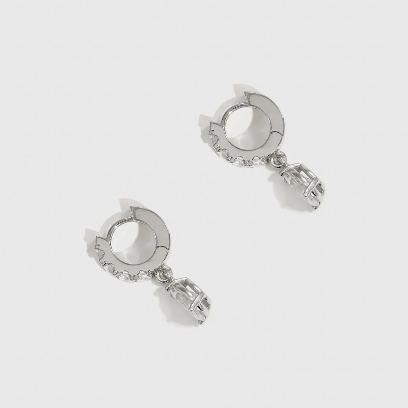 Teardrop Pavé Huggies - Image 3