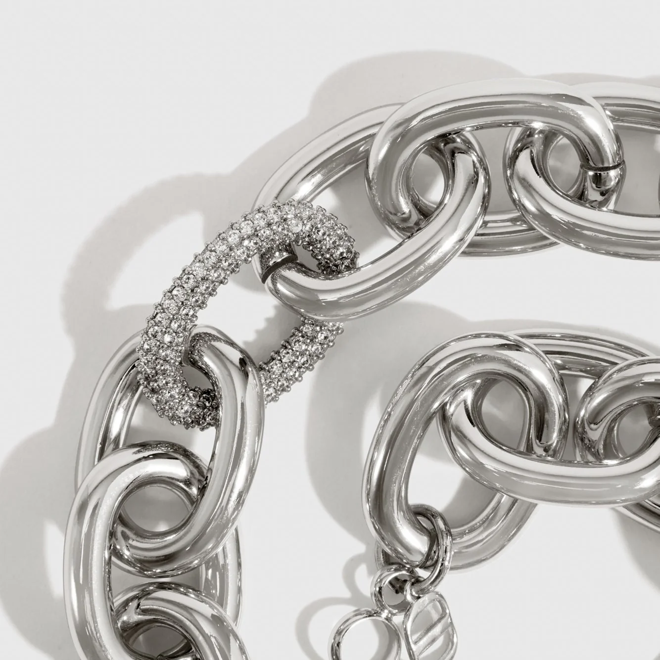 Oval Link Pavé Necklace - Image 5