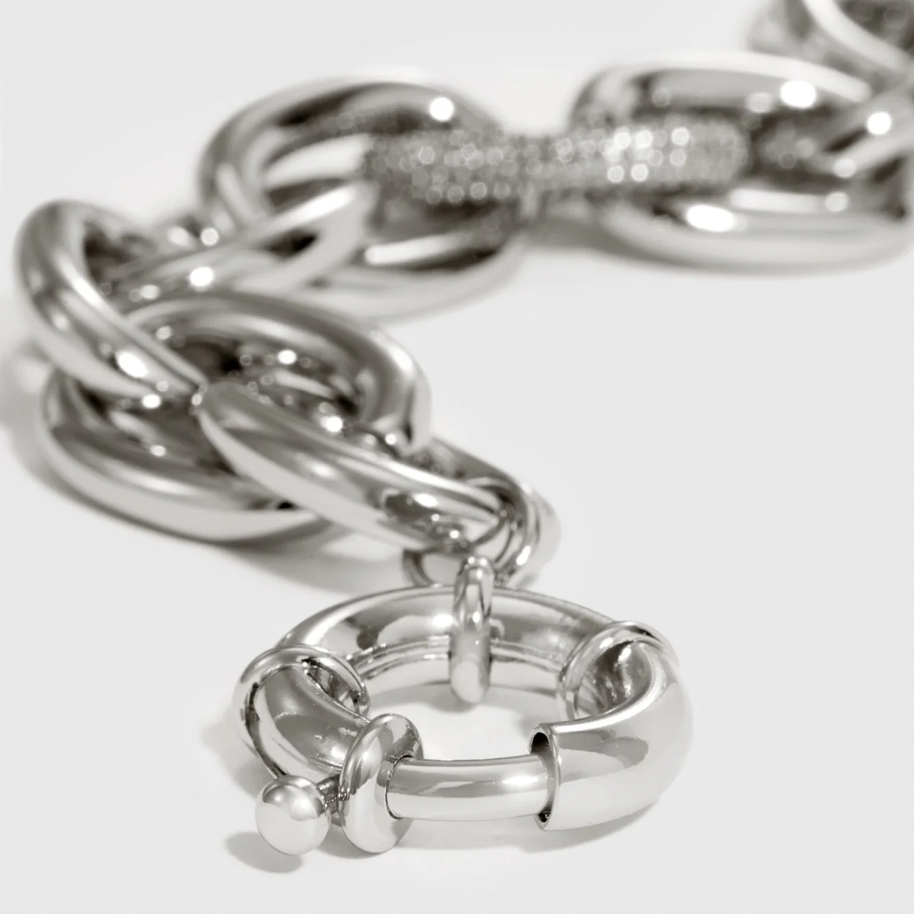 Oval Link Pavé Necklace - Image 6