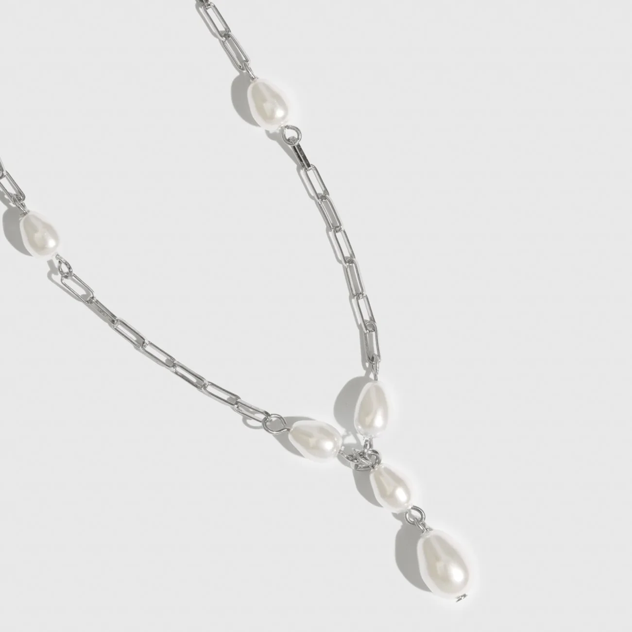 Paperclips & Pearls Necklace - Image 5