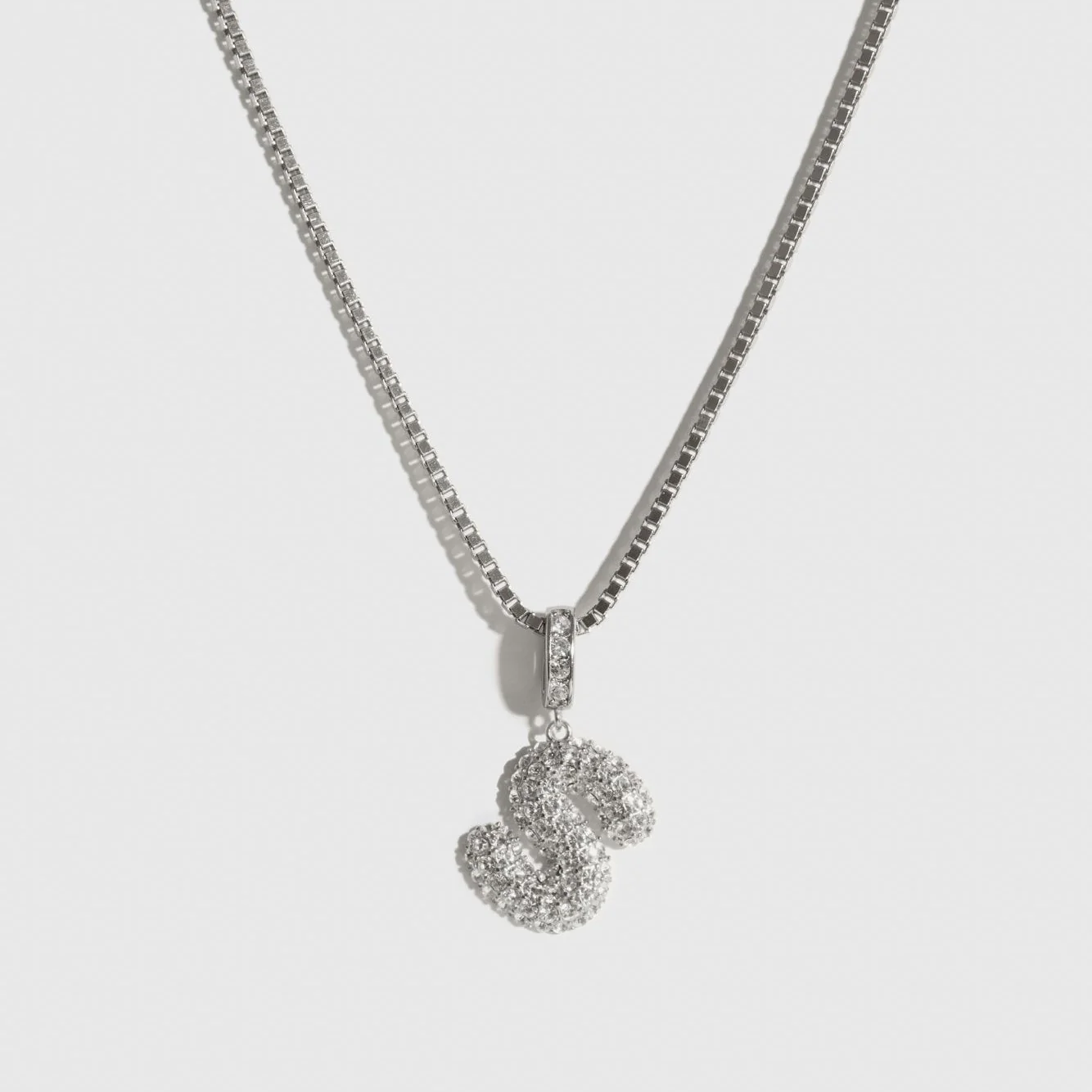 Pavé Bubble Letter Pendant - Image 12