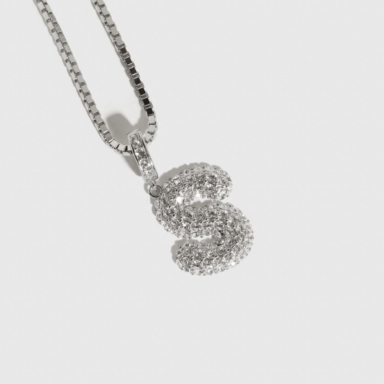 Pavé Bubble Letter Pendant - Image 13