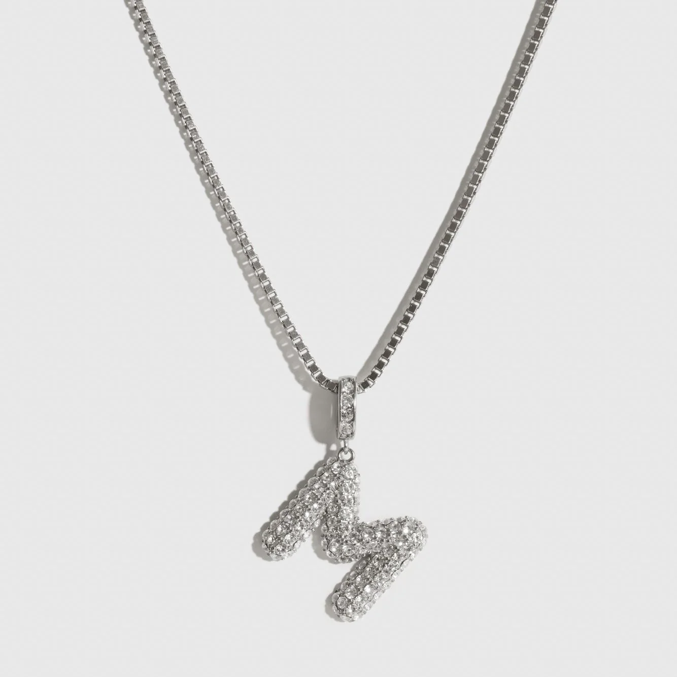 Pavé Bubble Letter Pendant - Image 8