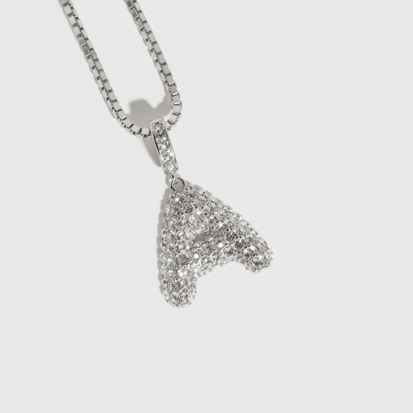 Pavé Bubble Letter Pendant - Image 9