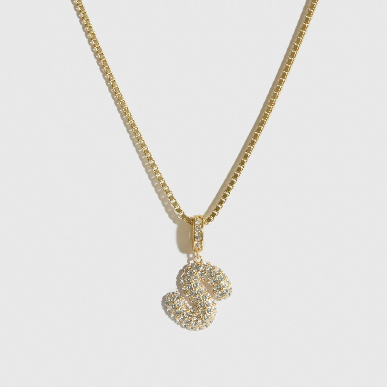 Pavé Bubble Letter Pendant - Image 12
