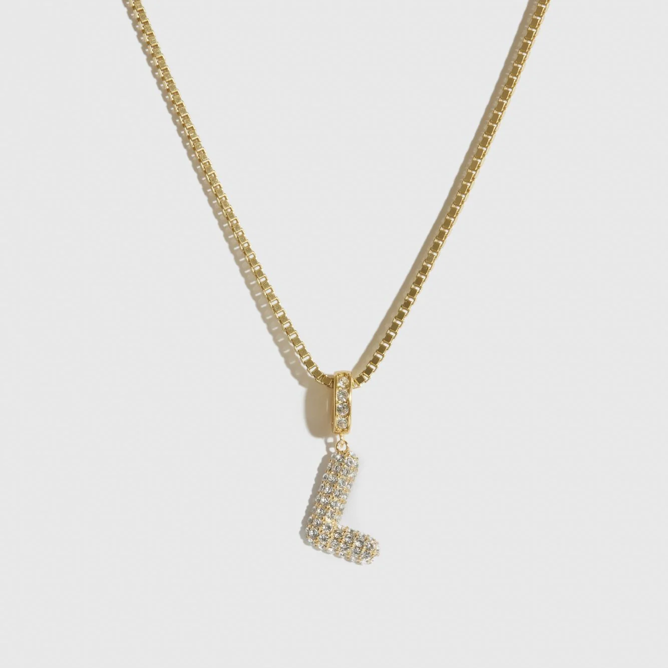 Pavé Bubble Letter Pendant - Image 4