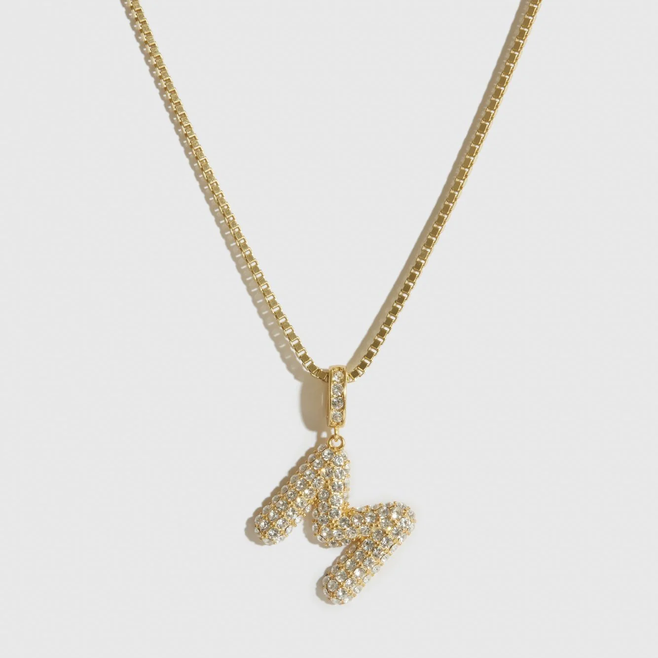 Pavé Bubble Letter Pendant - Image 8